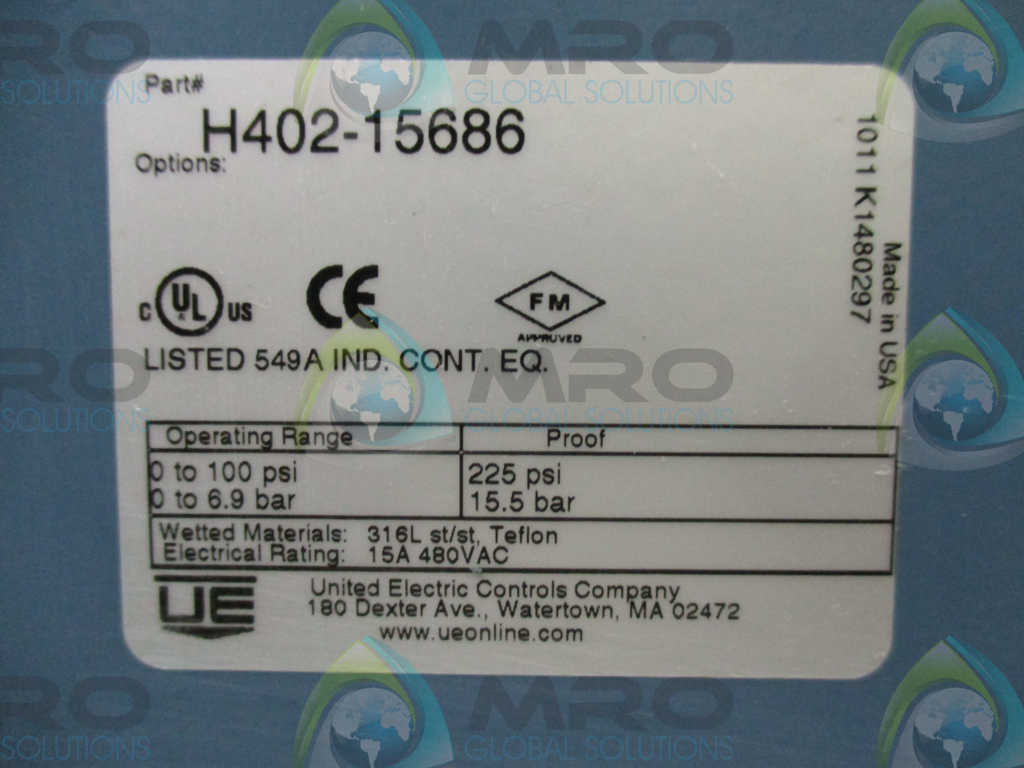UNITED ELECTRIC H402-15686 TRASMITTER *NEW NO BOX*
