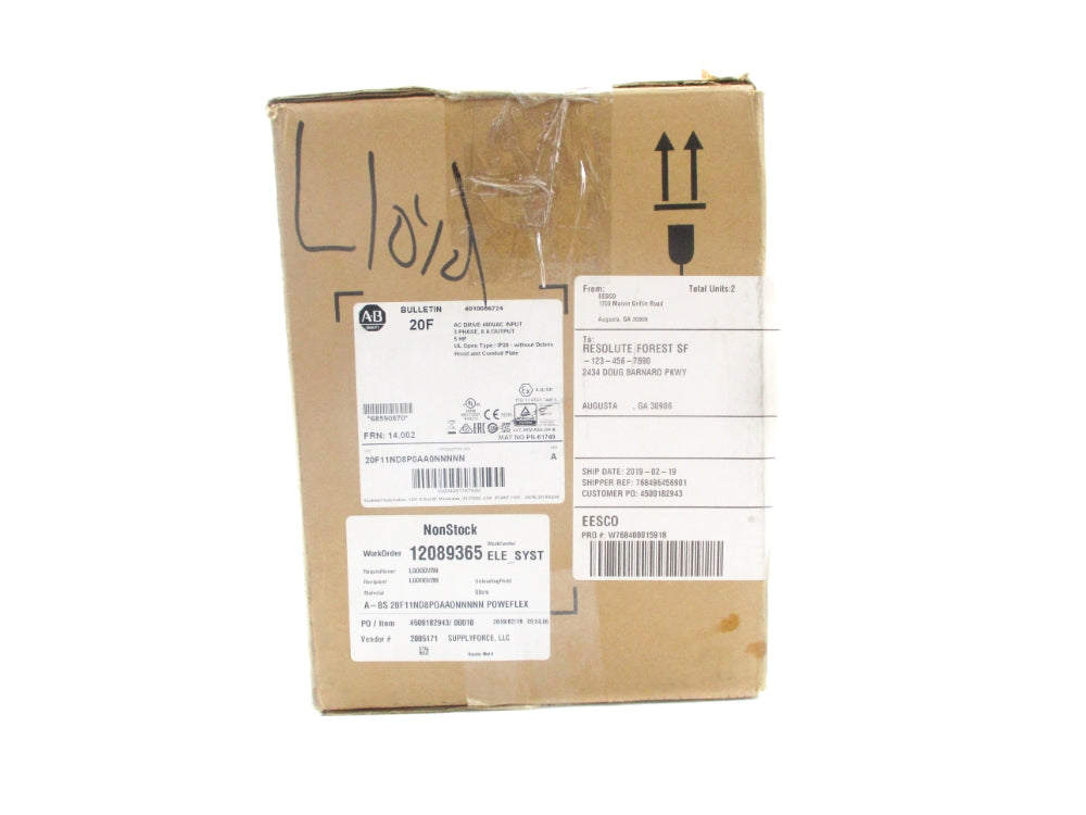ALLEN BRADLEY 20F11ND8P0AA0NNNNN SER. A F/W 14.002 NSMP