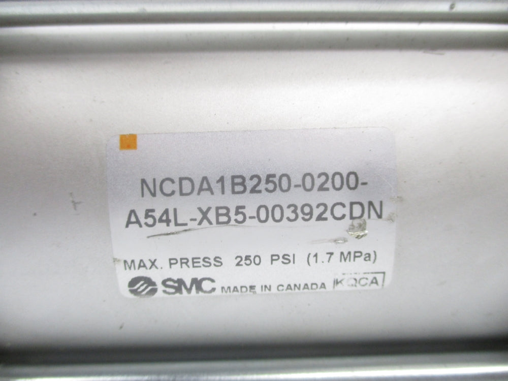 SMC NCDA1B250-0200-A54L-XB5-00392CDN 250PSI NSNP