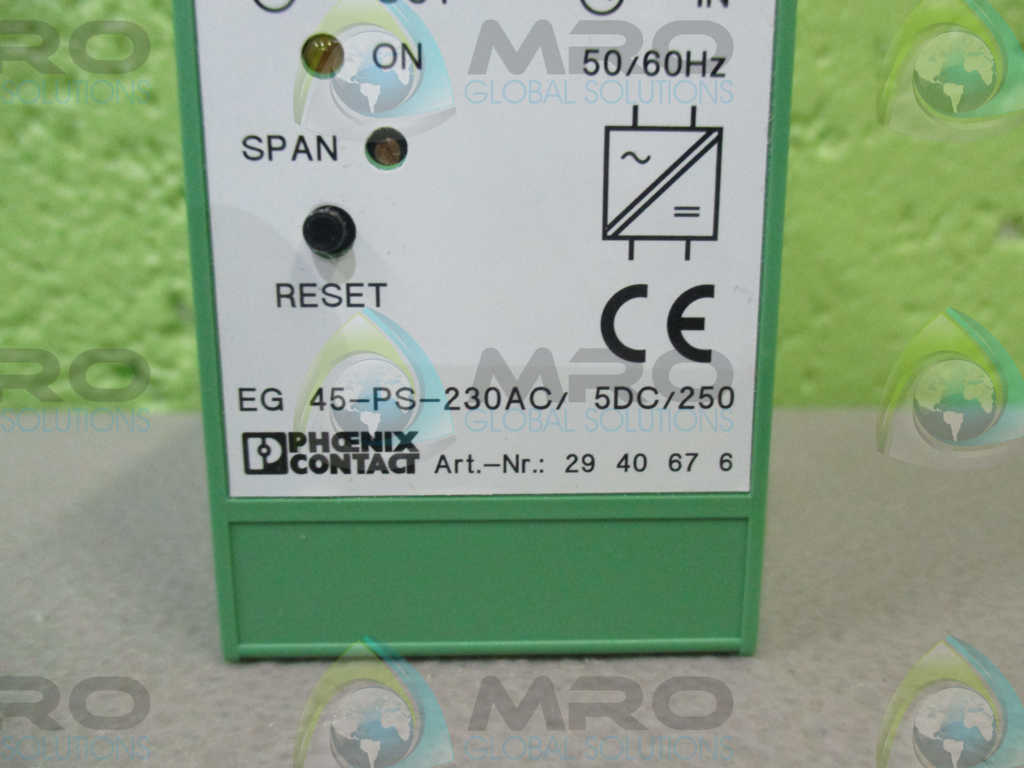 PHOENIX CONTACT EG 45-PS-230AC POWER SUPPLY *NEW IN BOX*