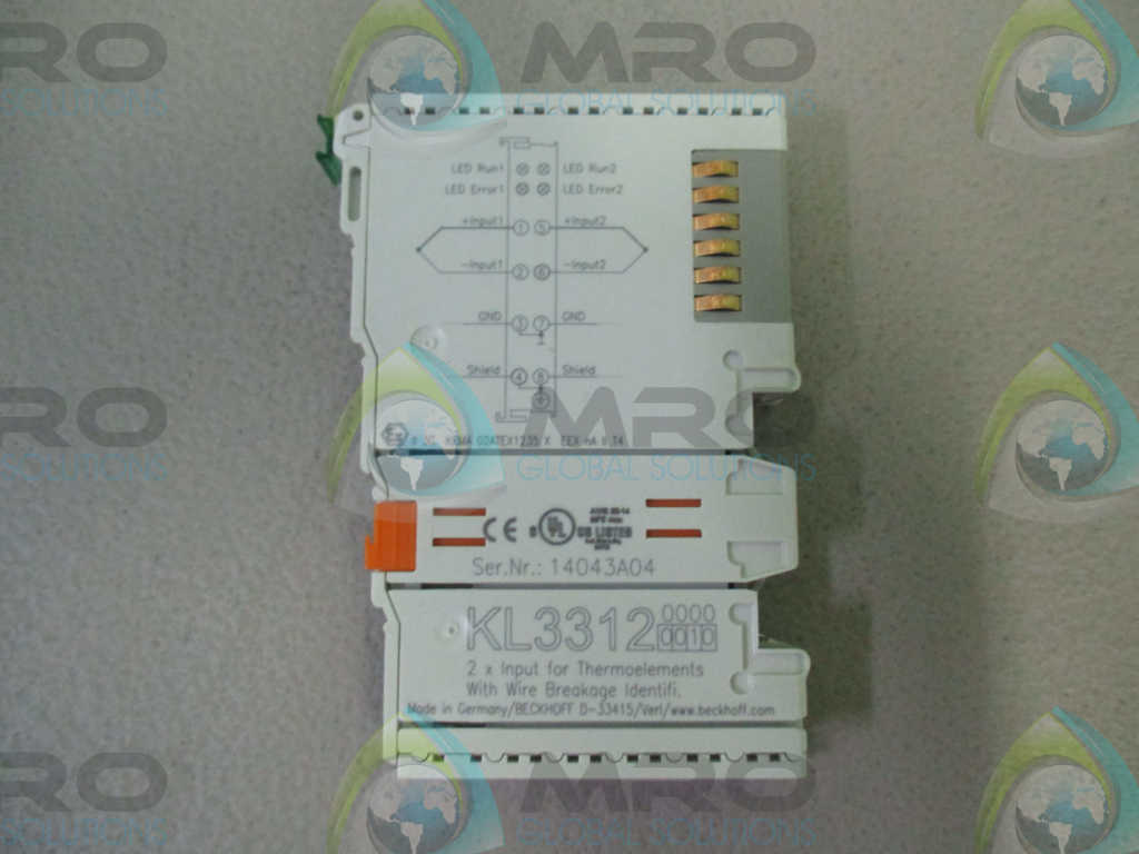 BECKHOFF KL3312 2xINPUT FOR THERMOELEMENTS *NEW NO BOX*