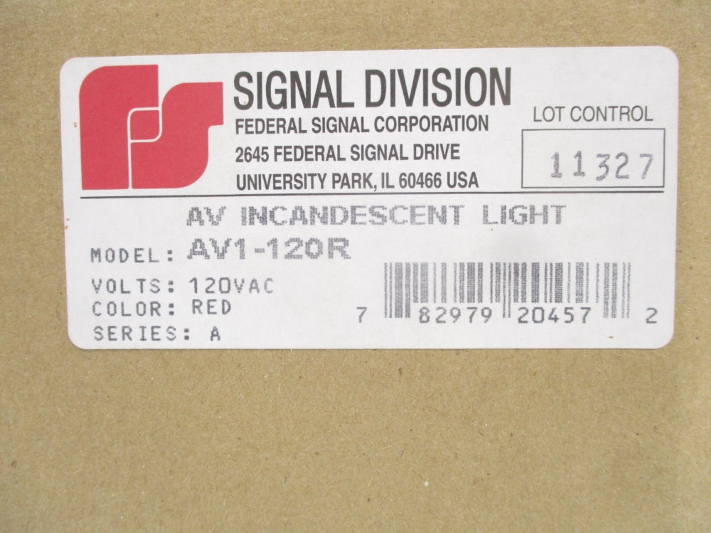 FEDERAL SIGNAL AV1-120R SER. A 120VAC NSFS