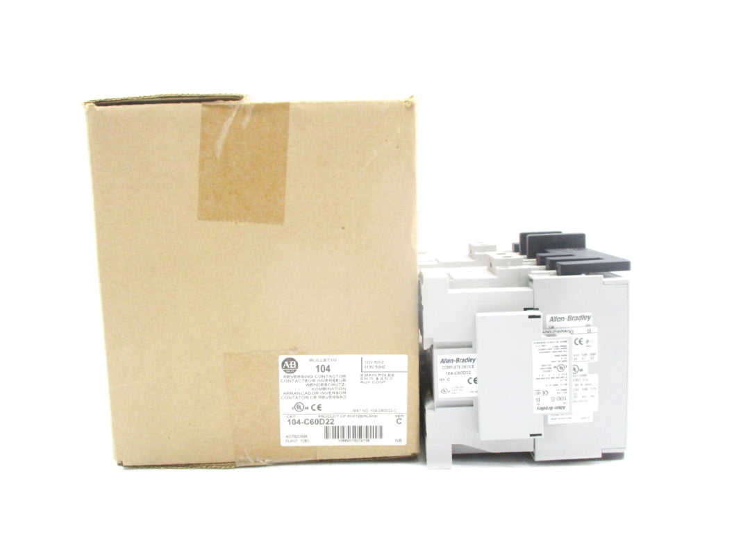 ALLEN BRADLEY 104-C60D22 SER. C 120V (BR/WH) NSMP