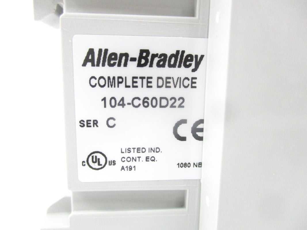ALLEN BRADLEY 104-C60D22 SER. C 120V (BR/WH) NSMP