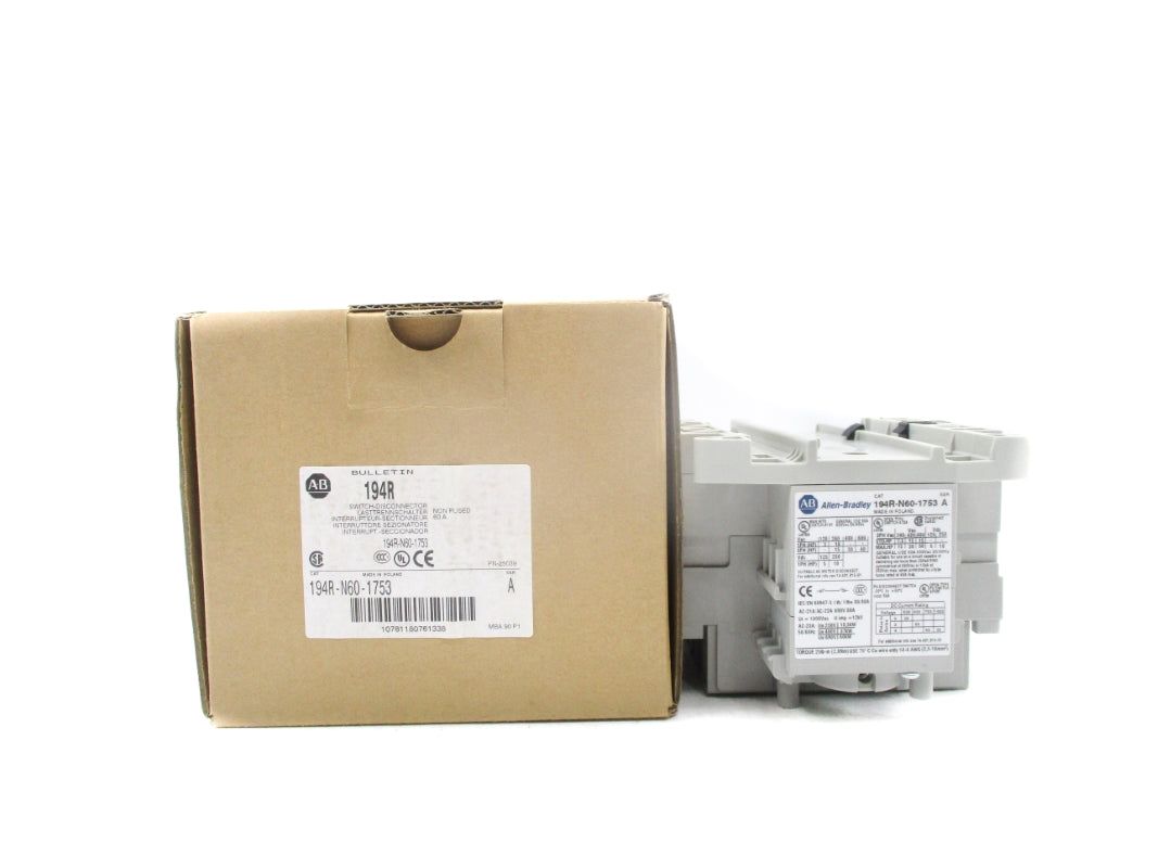 ALLEN BRADLEY 194R-N60-1753 SER. A (BR/WH) NSMP
