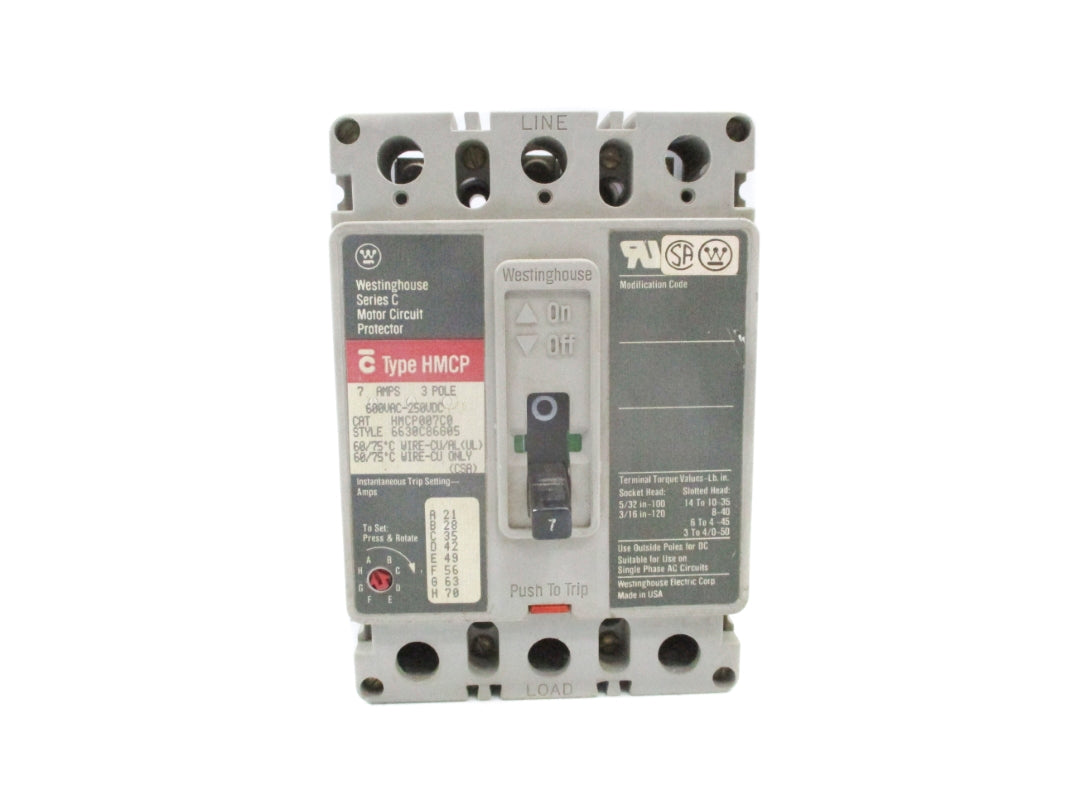 WESTINGHOUSE HMCP007C0 7A 600V NSNP