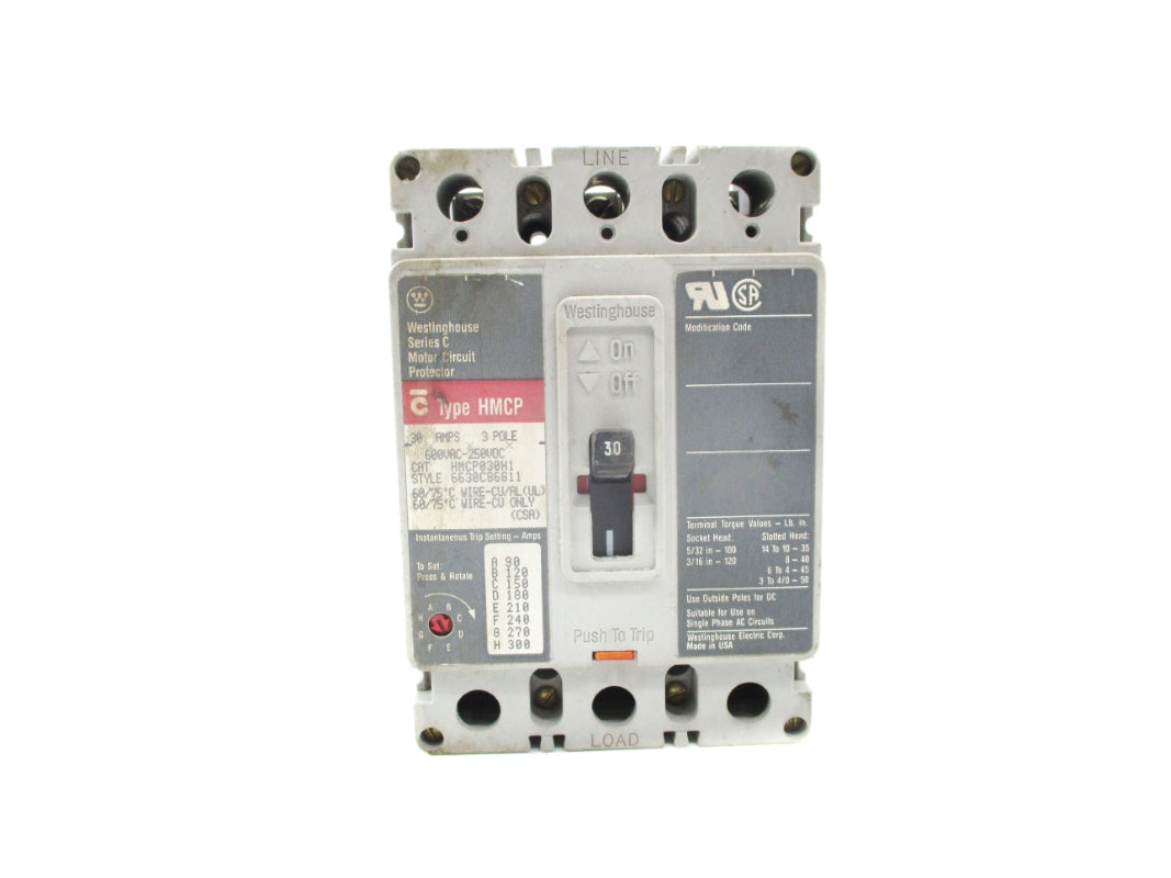 WESTINGHOUSE HMCP030H1 30A 600V NSNP