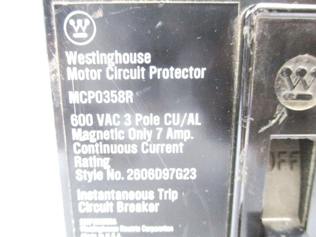 WESTINGHOUSE MCP0358R 600VAC 7A NSNP