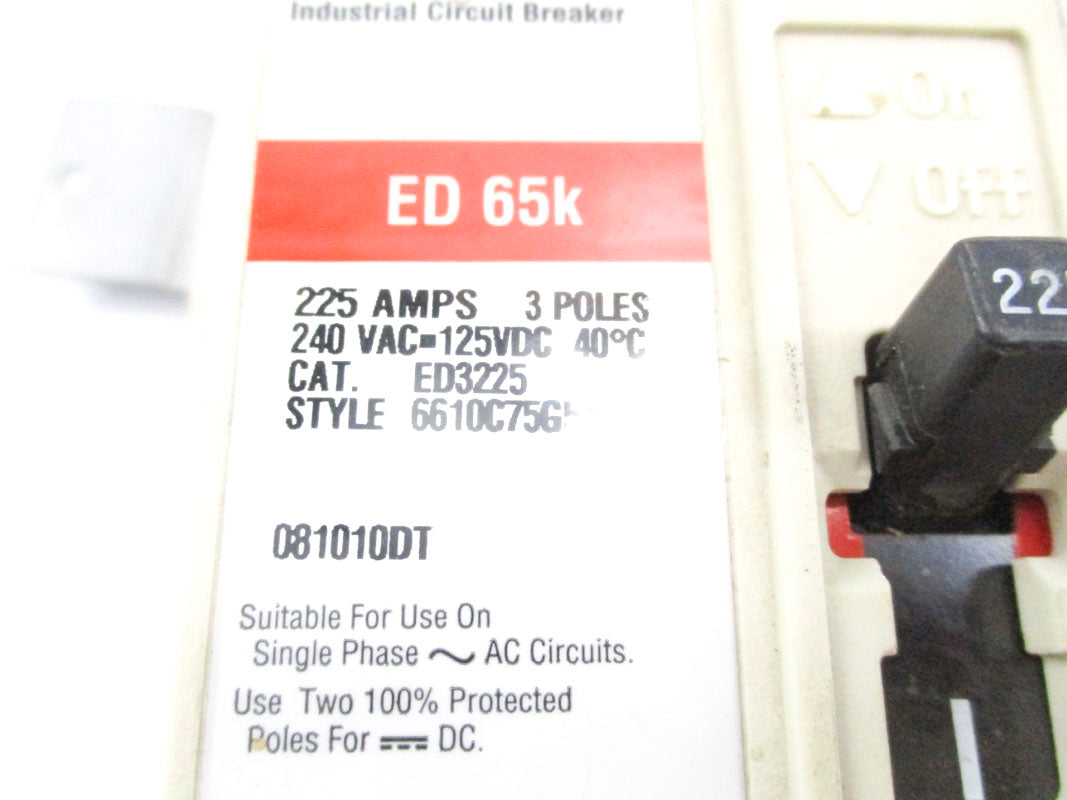 EATON ED3225 225A 240V (AS PICTURED) UNMP