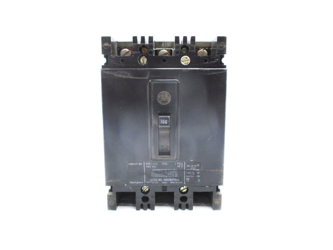 WESTINGHOUSE EHB3100L 100A 480V (AS PICTURED) UNMP