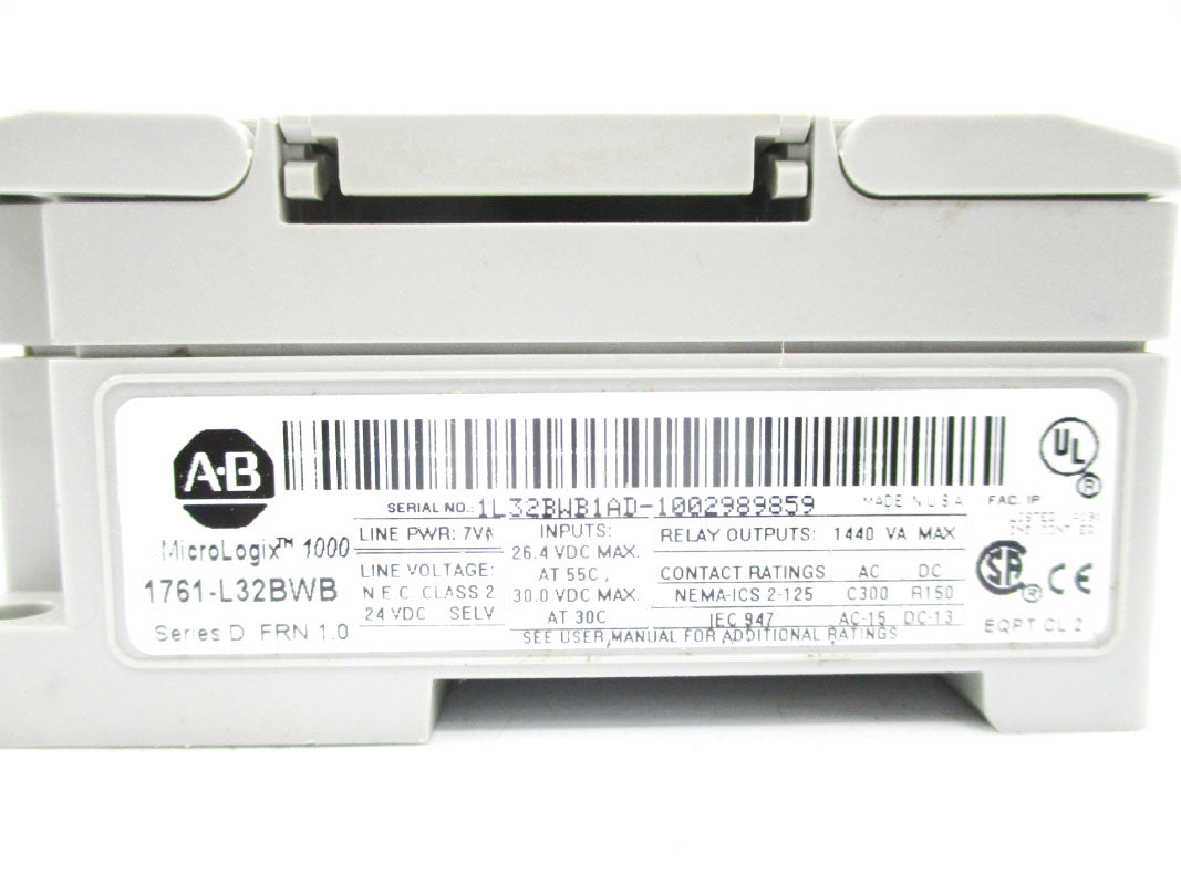 ALLEN BRADLEY 1761-L32BWB SER. D F/W 1.0 NSMP