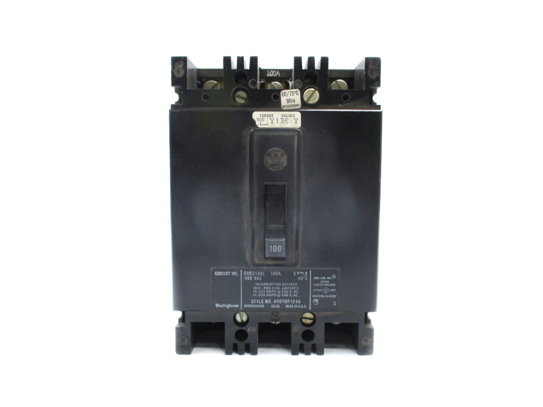 WESTINGHOUSE EHB3100L 100A 480V NSNP