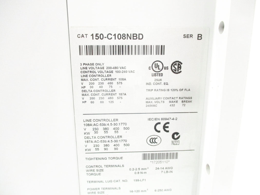 ALLEN BRADLEY 150-C108NBD SER. B UNMP