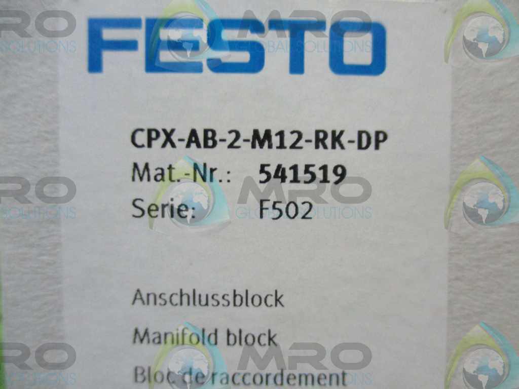 FESTO CPX-AB-2-M12-RK-DP MANIFOLD BLOCK *NEW IN BOX*