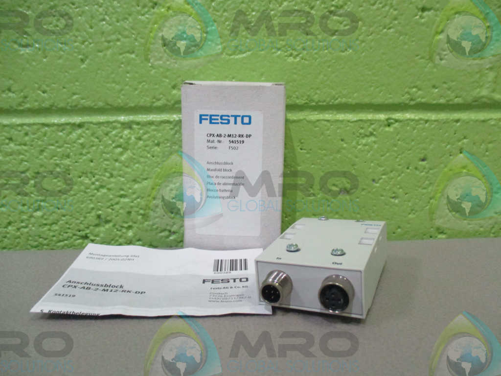 FESTO CPX-AB-2-M12-RK-DP MANIFOLD BLOCK *NEW IN BOX*