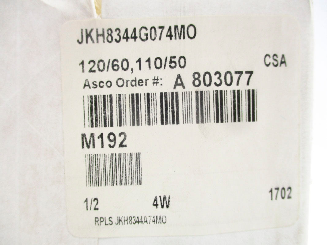 ASCO JKH8344G074MO 110/120V 1/2" NSFS