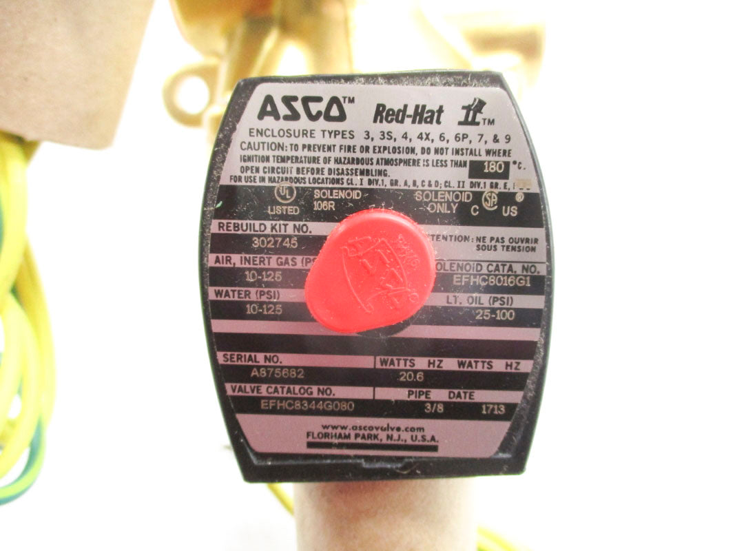 ASCO EFHC8344G080 3/8 125PSI 125DC NSMP