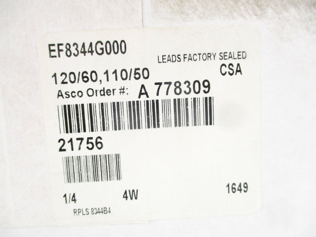 ASCO EF8344G000 110/120V NSFS