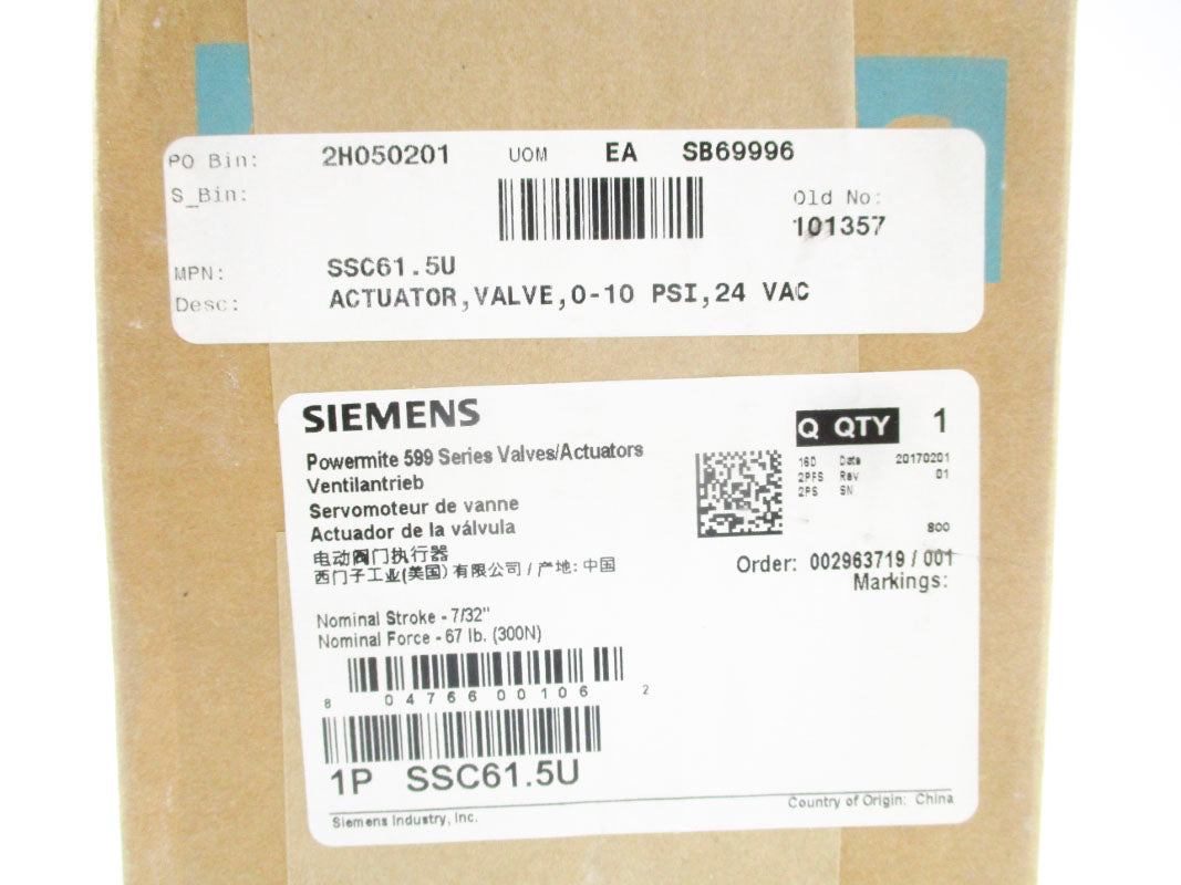 SIEMENS SSC61.5U NSFS