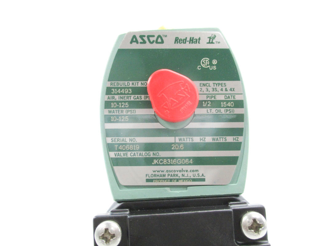 ASCO JKC8316G064 1/2 10-125PSI 125DC NSMP
