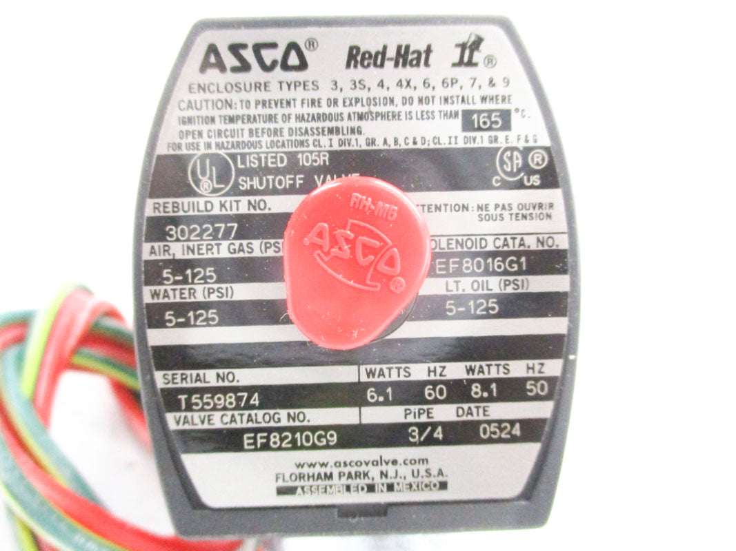 ASCO EF8210G9 3/4 125PSI 110/120V NSMP