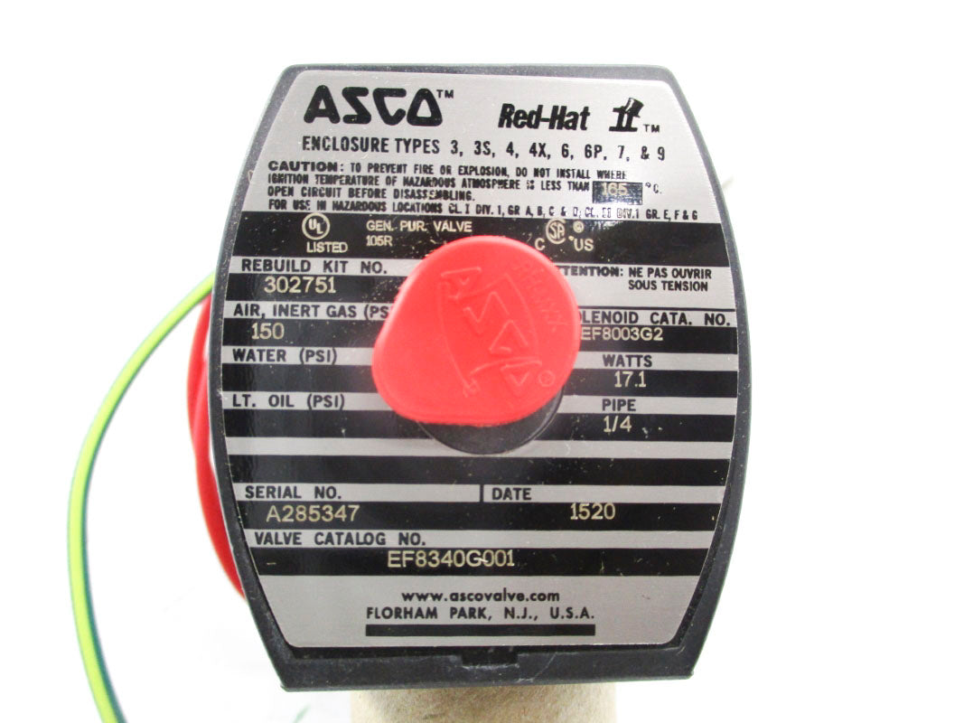 ASCO EF8340G001 1/4 110/120V 150PSI NSMP