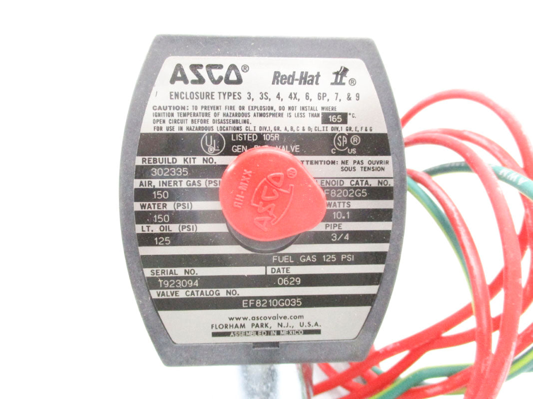 ASCO EF8210G035 3/4 125-150PSI 110/120V NSMP