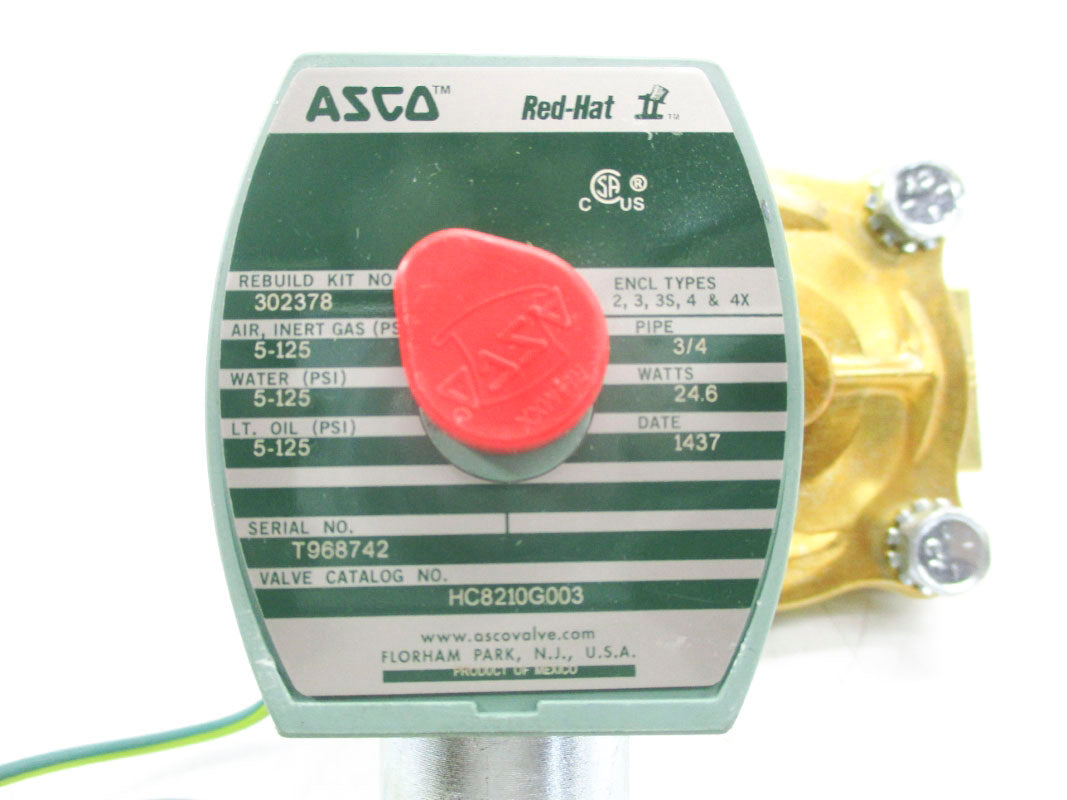ASCO HC8210G003 3/4 125PSI 125DC NSMP