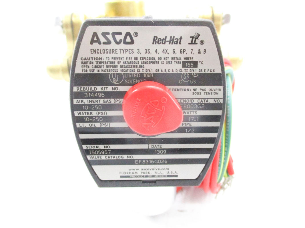 ASCO EF8316G026 110/120V 10-250PSI 1/2" NSMP