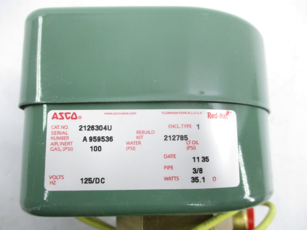 ASCO 2126304U 3/8 100PSI 125/DC NSMP