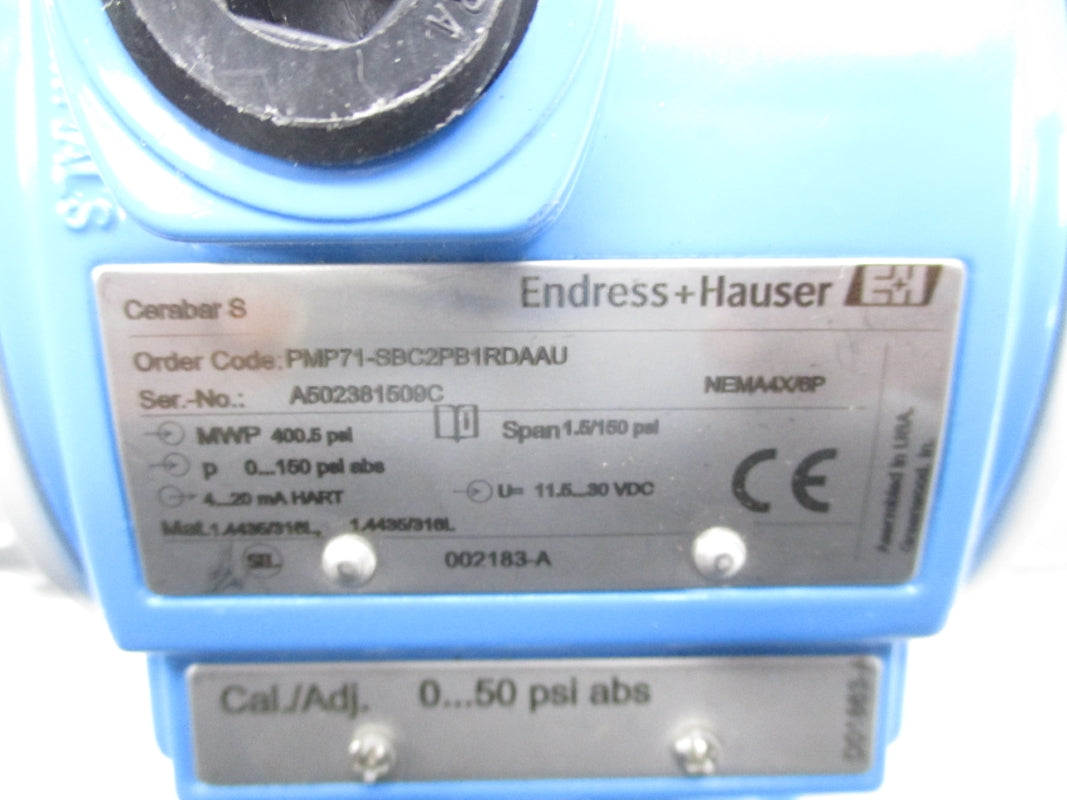 ENDRESS+HAUSER PMP71-SBC2PB1RDAAU NSNP