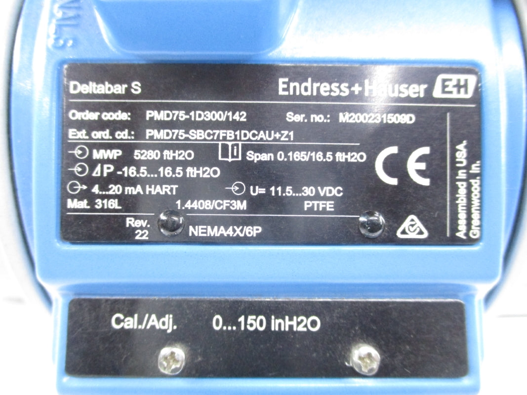 ENDRESS+HAUSER PMD75-1D300/142 NSMP