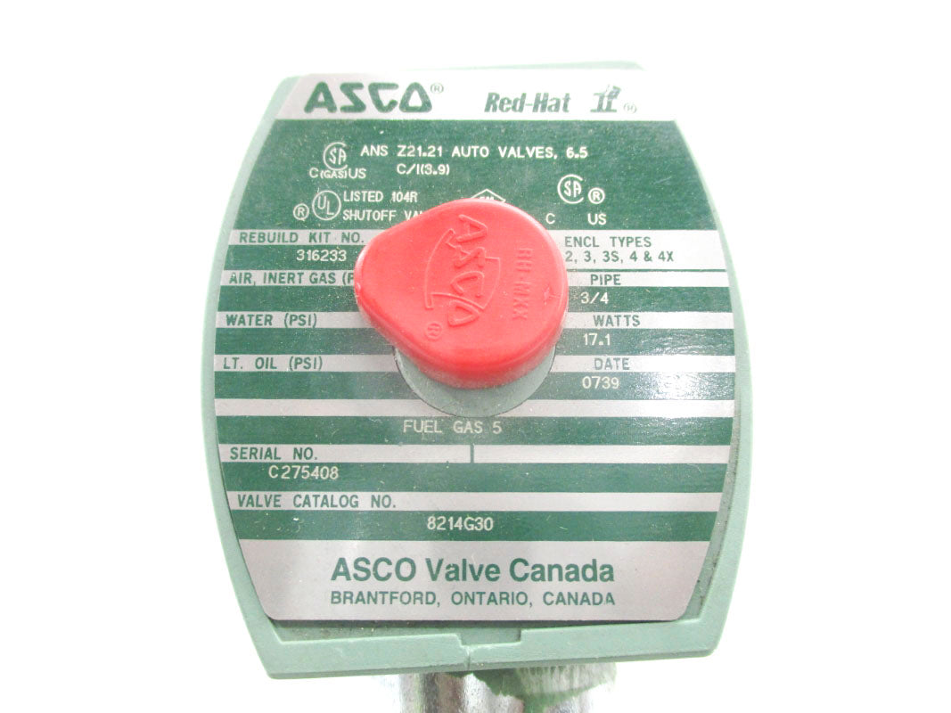 ASCO 8214G30 3/4 5PSI 110/120V NSMP
