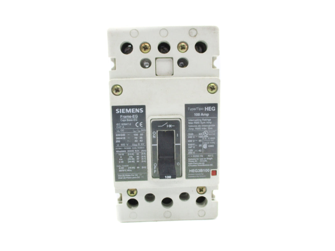 SIEMENS HEG3B100 100A 480V NSNP