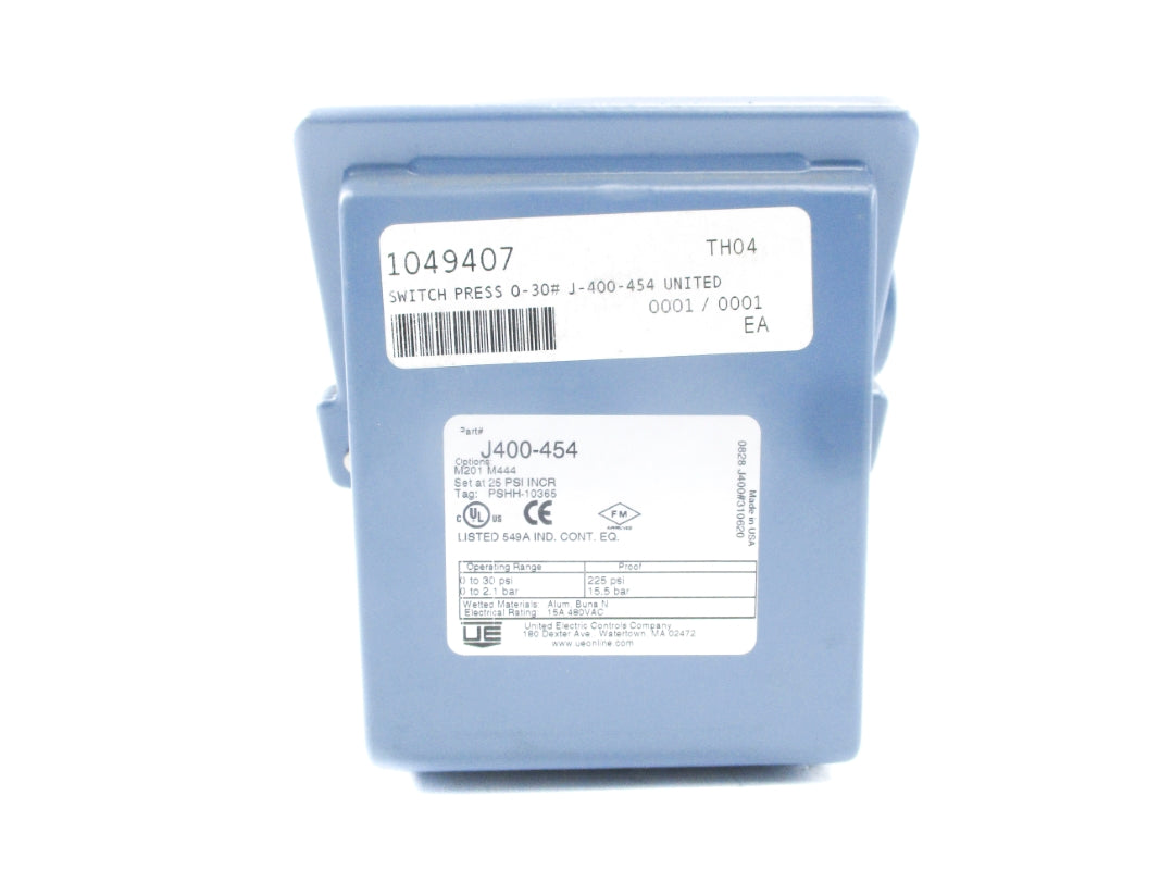 UNITED ELECTRIC J400-454 25PSI NSNP
