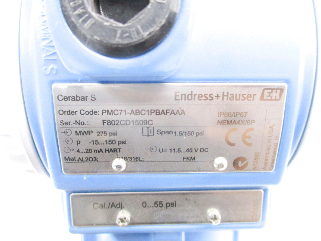 ENDRESS+HAUSER PMC71-ABC1PBAFAAA 275PSI NSNP