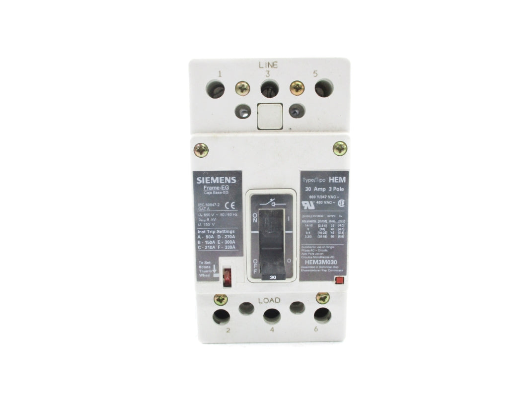 SIEMENS HEM3M030 30A 480V NSNP
