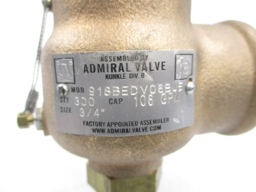 ADMIRAL VALVE 918BEDV06BJE 3/4 NSNP