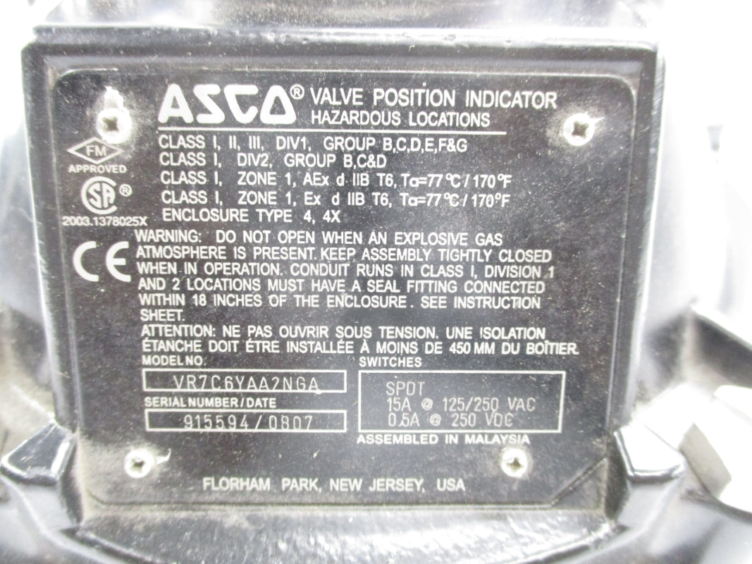 ASCO VR7C6YAA2NGA NSNP