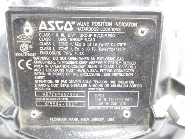 ASCO VR7C6YAA2NGA NSNP