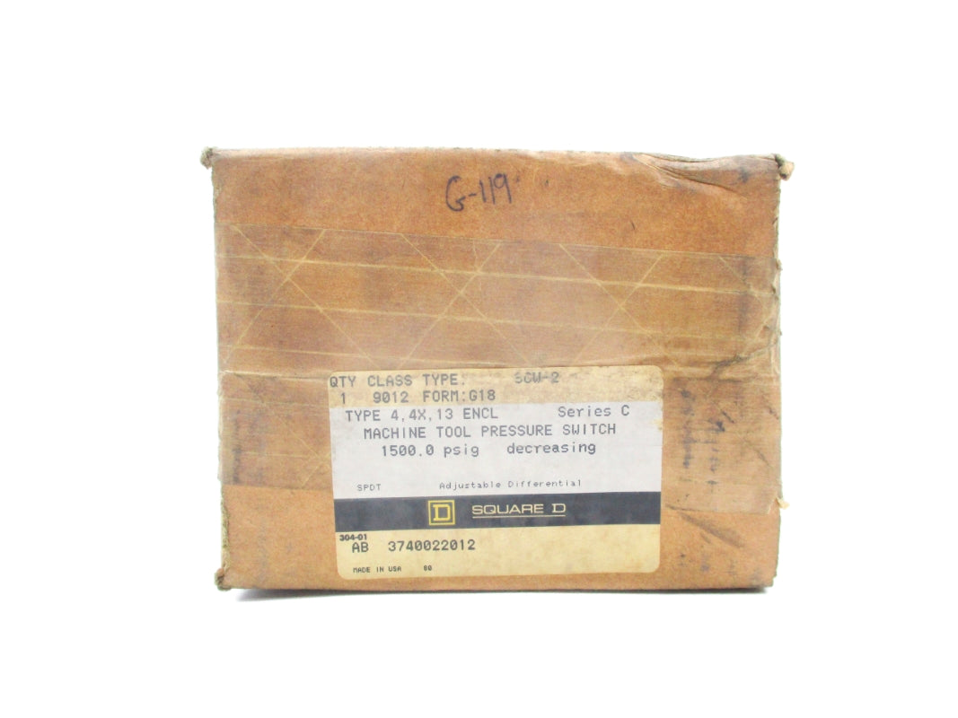 SQUARE D 9012SCW2G18 SER. C 1500PSI NSFS