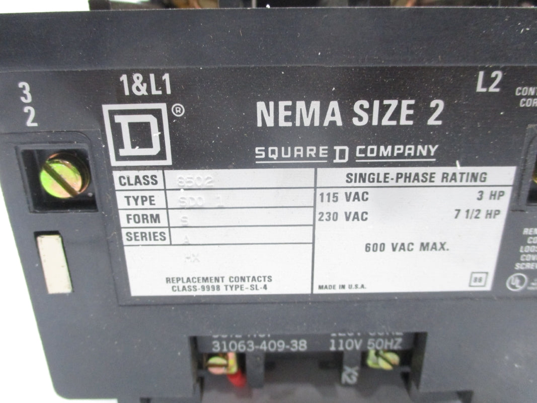 SQUARE D 8502SD01V02S SER. A 120V NSMP