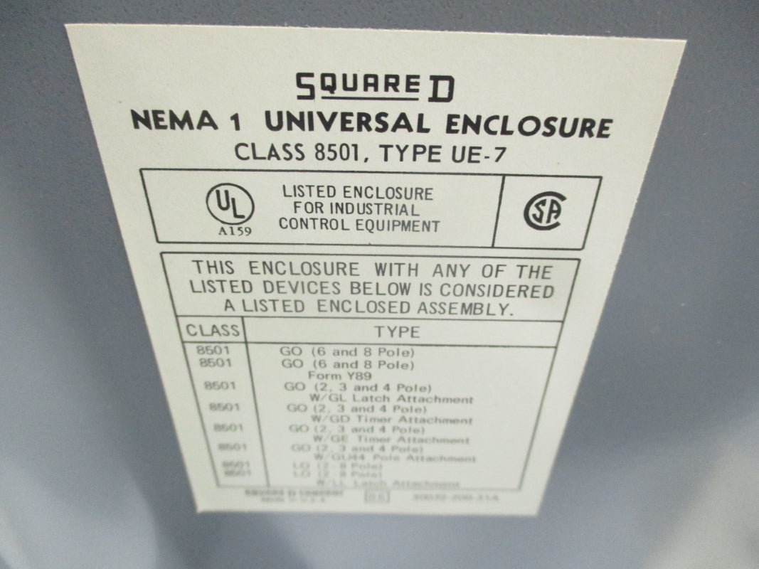 SQUARE D 8501UE7 SER. A NSMP