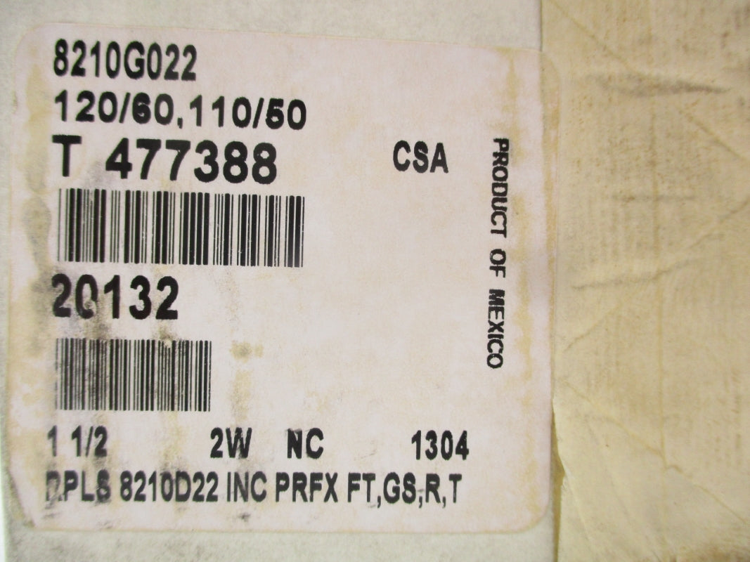 ASCO 8210G022 110/120V 1-1/2" NSFS