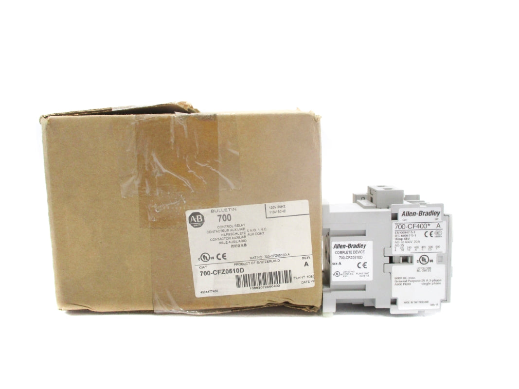 ALLEN BRADLEY 700-CFZ0510D 120V SER. A (BR/WH) NSMP