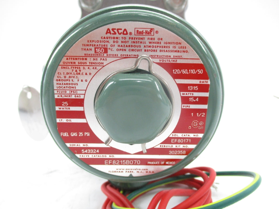 ASCO EF8215B070 1 1/2 25PSI 110/120V NSMP