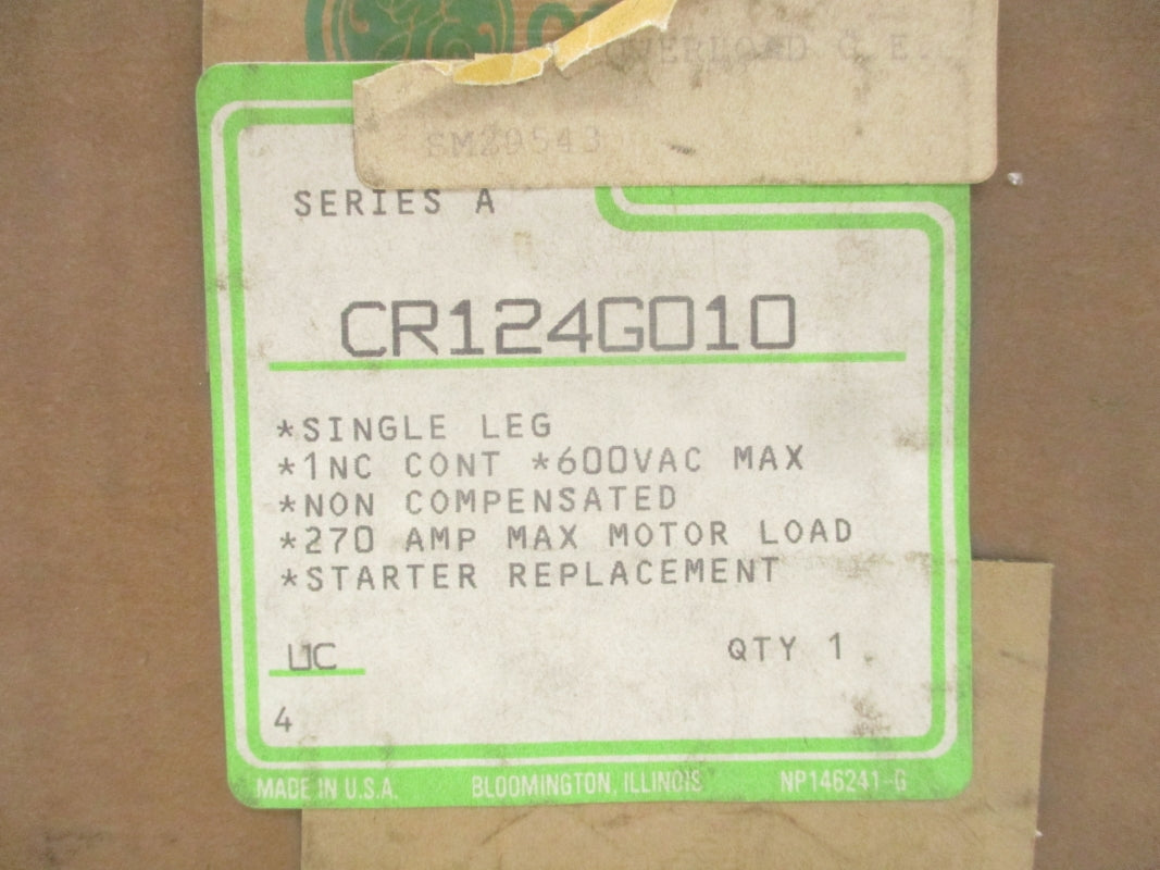 GENERAL ELECTRIC CR124G010 SER. A NSFS