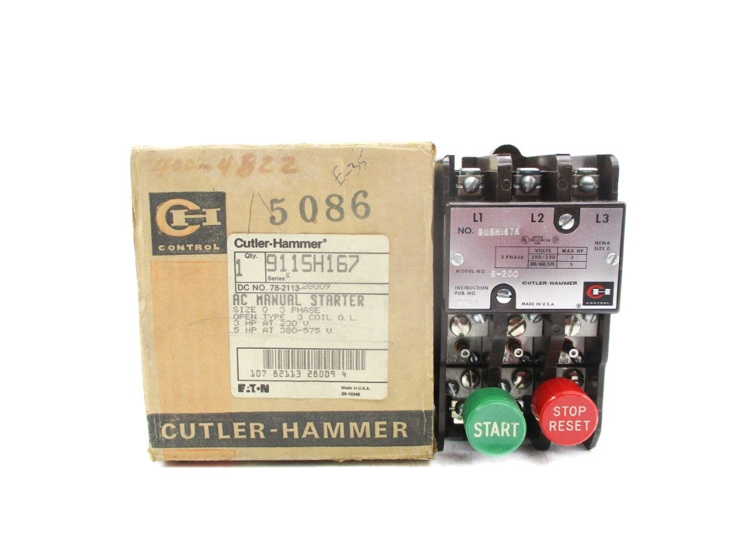 CUTLER HAMMER 9115H167 SER. K NSMP