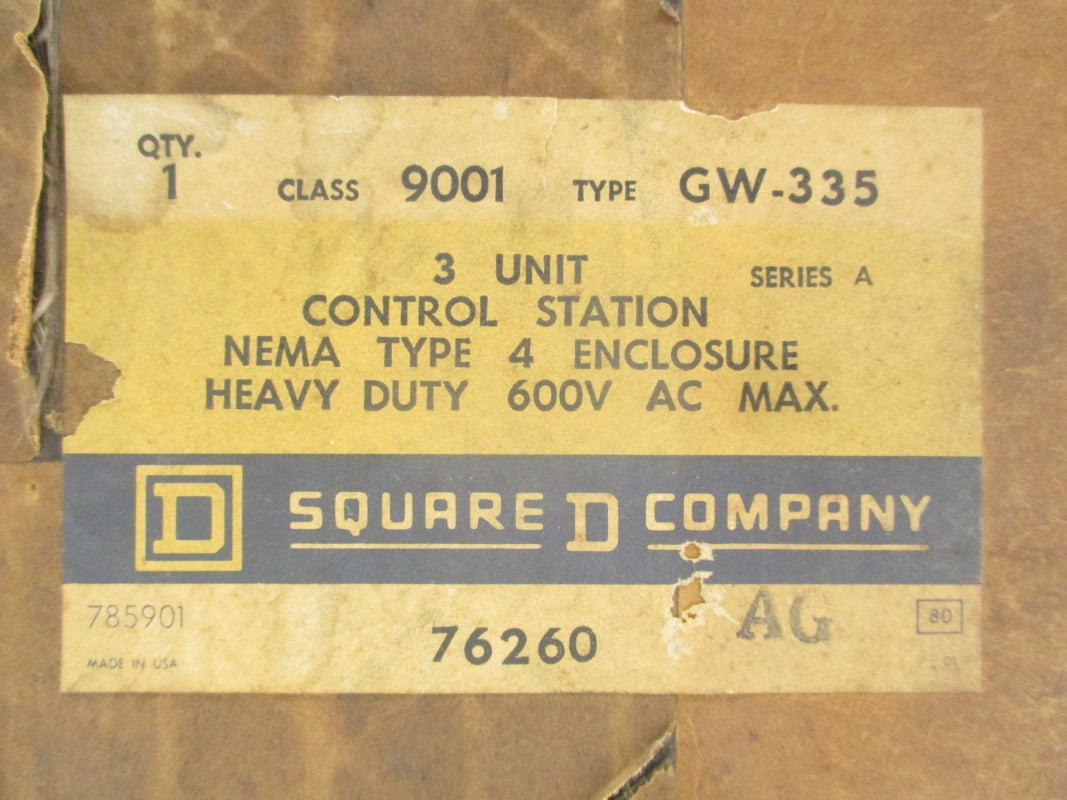 SQUARE D 9001GW335 SER. A NSFS