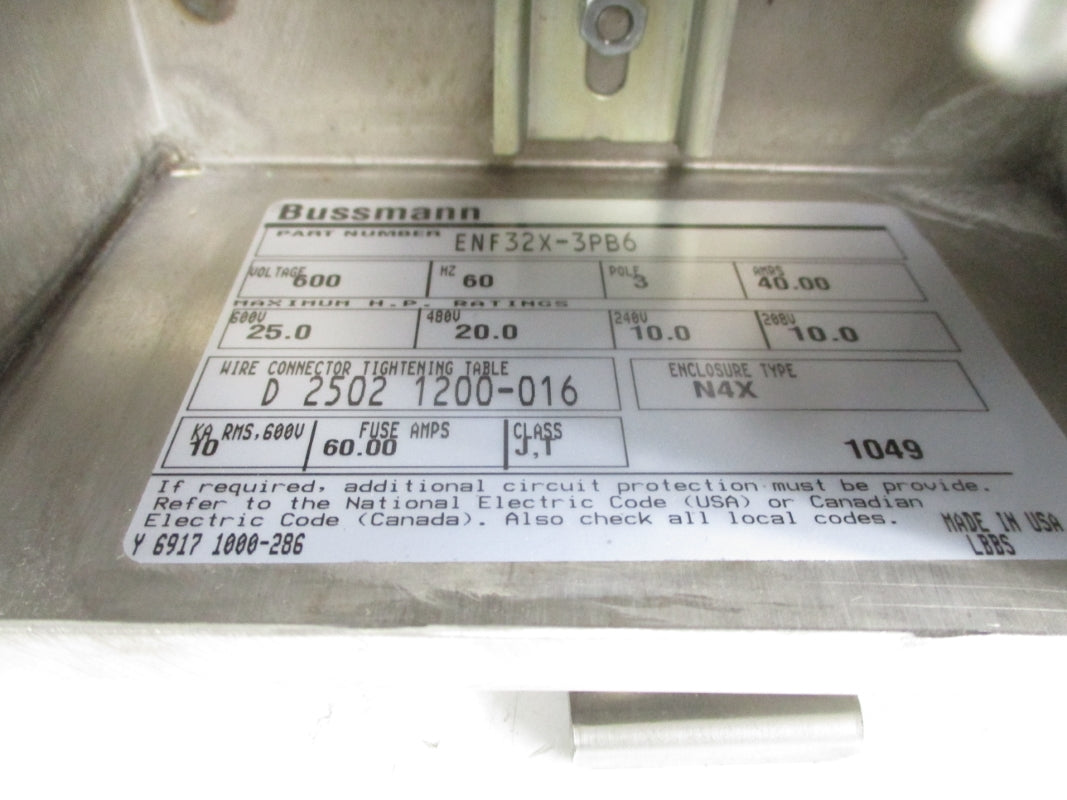 BUSSMANN ENF32X-3PB6 NSNP